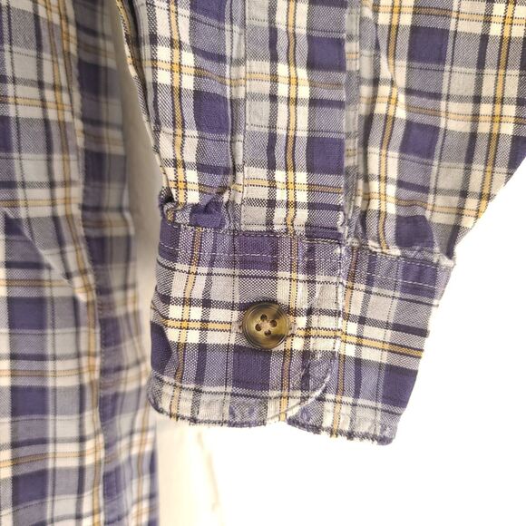 Vtg Abercrombie & Fitch Size Medium Shirt Flannel Button Down Plaid - Picture 5 of 13